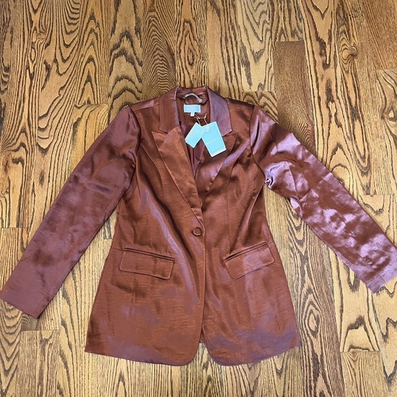 NWT- Skies are Blue Amber Satin Blazer Size- Medium - Picture 2 of 9